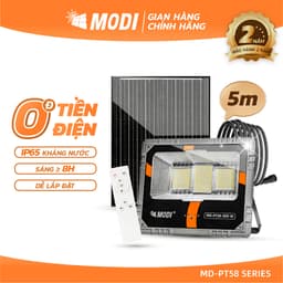 Thumbnail Đèn Pha Led Năng Lượng Mặt Trời Modi Solar Vỏ Nhôm Đúc Nâng Cấp Độ Sáng 1
