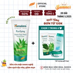 Thumbnail Sữa rửa mặt dịu nhẹ giúp giảm mụn chiết xuất từ lá neem Himalaya Purifying Neem Face Wash 150ml 1