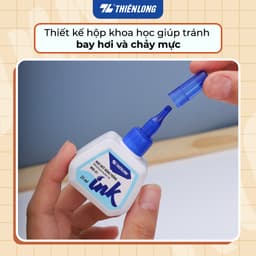 Thumbnail Mực bút lông bảng bôi được WBI-01 Thiên Long 3 màu, xanh/đỏ/đen, bơm tiện lợi, mực tươi, khô nhanh, tiêu chuẩn quốc tế 4