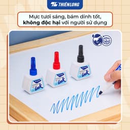 Thumbnail Mực bút lông bảng bôi được WBI-01 Thiên Long 3 màu, xanh/đỏ/đen, bơm tiện lợi, mực tươi, khô nhanh, tiêu chuẩn quốc tế 3