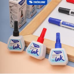 Thumbnail Mực bút lông bảng bôi được WBI-01 Thiên Long 3 màu, xanh/đỏ/đen, bơm tiện lợi, mực tươi, khô nhanh, tiêu chuẩn quốc tế 1
