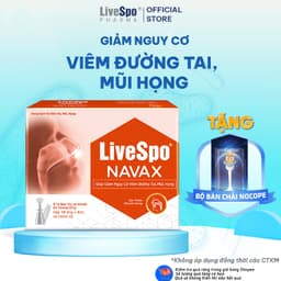 Thumbnail Xịt mũi, họng giảm nghẹt mũi, viêm mũi - Livespo Navax chuyên dụng chứa Bào tử lợi khuẩn (Hộp 10ống) 1