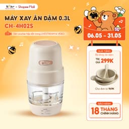 Thumbnail Máy Xay Ăn Dặm Bear 0.3L Máy Xay Thực Phẩn Cho Bé Ăn Dặm Cối Thủy Tinh Máy Xay Cháo Mini Máy Xay Thịt Ăn Dặm CH-4H02S 1