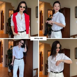 Thumbnail TheBlueTshirt - Áo sơ mi tay dài phom regular nữ - The A Classic Shirt - Women 3
