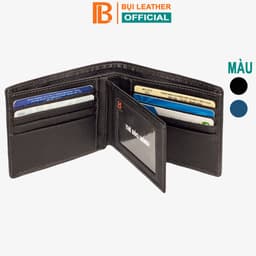 Thumbnail Ví nam da saffiano V141 cao cấp Bụi Leather da thật full hộp làm quà tặng bảo hành 12 tháng 1