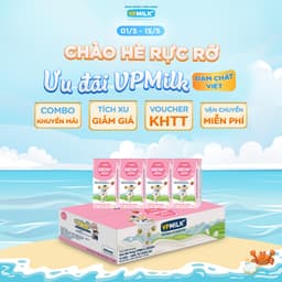 Thumbnail Sữa tiệt trùng VPMilk Grow+ vị dâu 110ml (thùng 48 hộp) 1