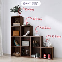 Thumbnail Kệ Sách Gỗ Tổ Ong FIVO FB01 Đa Tầng Dễ Lắp Ráp, Có Tấm Lưng Dày Dặn, Phù Hợp Với Mọi Không Gian, Đa Dạng Cách Sắp Xếp 1