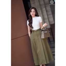 Thumbnail Váy xếp ly dáng dài MOLLYNISTA công sở cao cấp thanh lịch nữ tính tôn dáng (không kèm belt) 3