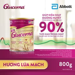 Thumbnail Combo 2 Sữa bột Glucerna hương lúa mạch 800g dành cho người bị tiểu đường 1
