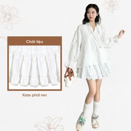 Thumbnail TUBYCATU | Chân váy alida white/ black skirt 3