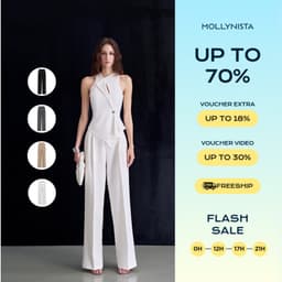 Thumbnail Quần tây ống suông MOLLYNISTA công sở hack chân phong cách thanh lịch nữ tính cao cấp tôn dáng 1