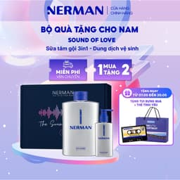 Thumbnail Bộ quà tặng cho nam Sound of Love ghi âm lời nhắn 4.0 NERMAN-Sữa tắm gội 350ml & Gel vệ sinh 100ml 1