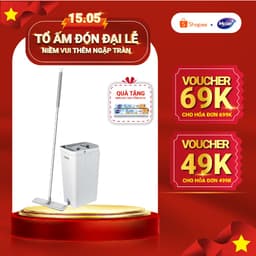 Thumbnail Bộ Lau Nhà MyJae Đài Loan Sợi Microfiber 2 Ngăn Tự Vắt Xoay 360 Độ 1