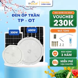 Thumbnail Đèn Ốp Trần Năng Lượng Mặt Trời TP SOLAR 3 Màu Ánh Sáng, Chíp LED 5054 Cao Cấp, Chống Nước IP68 - Bảo Hành 3 Năm 1