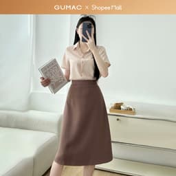 Thumbnail Chân váy basic nữ công sở dáng A xòe cơ bản có túi nhỏ thanh lịch thời trang GUMAC BVE00013 1