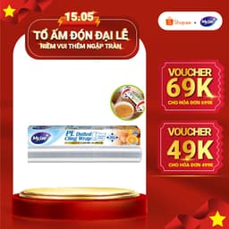 Thumbnail Màng bọc thực phẩm PE 30M MyJae, dạng xé chấm đứt ,co giãn tốt, bảo quản thực phẩm 1