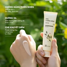 Thumbnail Kem Chống Nắng Nâng Tone Thiên Nhiên Thấm Nhanh An Toàn Cho Mọi Loại Da Khô Dầu Hây Hây SPF 40, PA ++ Cỏ Mềm 60g 2
