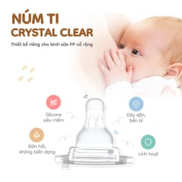 Thumbnail Farlin Bình sữa PP cổ rộng dễ vệ sinh, núm ti silicone siêu mềm chống đầy hơi cho bé 4