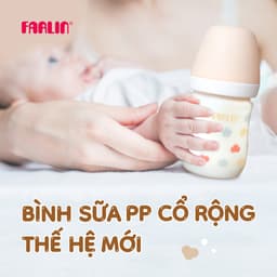 Thumbnail Farlin Bình sữa PP cổ rộng dễ vệ sinh, núm ti silicone siêu mềm chống đầy hơi cho bé 1