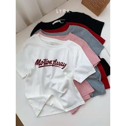 Thumbnail Áo Thun Nữ Lyra Cổ Tròn Tay Ngắn, Áo Phông Nữ Cotton Basic Form Baby Tee Motion Away - CSYAP0311 1