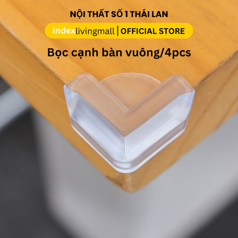 Ảnh Bọc Góc Bàn Vuông, Tròn Trang Trí/4Pcs | Index Living Mall | Nhập Khẩu Thái Lan 1