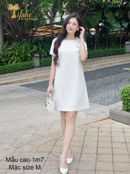 Thumbnail Đầm suông dự tiệc, đầm bigsize nữ TIFALU màu trắng - ZOL320WHT-NO 2