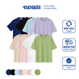 Thumbnail Áo thun Form rộng NOAM Teeny Homies Unisex 100% Cotton - Màu trắng/đen/be/hồng/tím/pastel/xanh lá 1