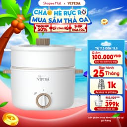 Thumbnail Nồi lẩu điện siêu tốc Vifiba chính hãng - nồi điện đa năng - công suất 1000W - dung Tích 3L 1