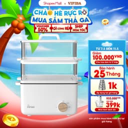Thumbnail Nồi Lẩu Hấp vuống Đa Năng SAKI VIFIBA Chính Hãng 1000W Gia Nhiệt Nhanh – Ngăn Lẩu 5L Hấp Và Tiệ 1