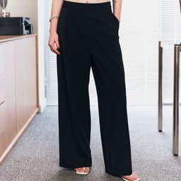 Thumbnail DOTTIE - Quần dài ống suông xếp ly - Đen - Q0387 4