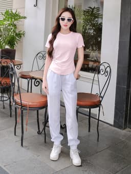 Thumbnail Quần jogger thể thao nữ Fitme ống rộng hỗ trợ tập gym yoga chạy bộ cao cấp 4