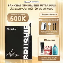 Thumbnail Bàn chải điện Brushie Ultra Plus x5 chế độ làm sạch, tích hợp kèm đầu rửa mặt tiện lợi, bảo hành 1 đổi 1 trong 1000 ngày 1