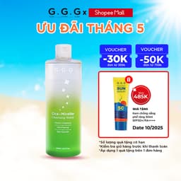Thumbnail Nước Tẩy Trang Rau Má Làm Sạch Sâu Cấp Ẩm, Mát Dịu Da - G.G.G Cica Micellar Cleansing Water 400ml 1