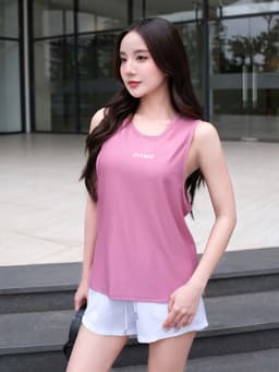 Thumbnail Áo tank top tập gym nữ Fitme Simple ba lỗ thoáng khí chạy bộ chất liệu co giãn thoải mái thấm hút mồ hôi ATTS01 3
