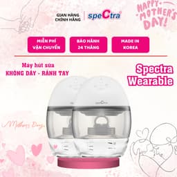 Thumbnail Máy Hút Sữa Rảnh Tay Không Dây Spectra Wearable (Bảo hành 24 tháng) 1