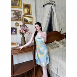 Thumbnail Đầm ngủ Váy ngủ cao cấp Hisexy Lụa Satin Dáng Xuông Liền Thân MD97 1