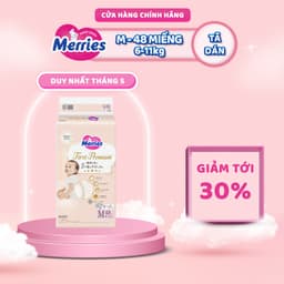 Thumbnail Tã Dán Merries First Premium Đủ Size NB66/S60/M48 1