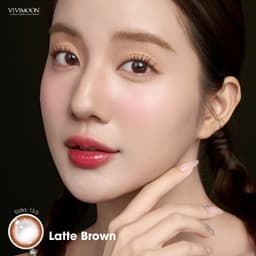 Thumbnail Lens cận 1 ngày màu nâu tự nhiên VIVIMOON khóa ẩm Latte Brown giá 1 chiếc 2