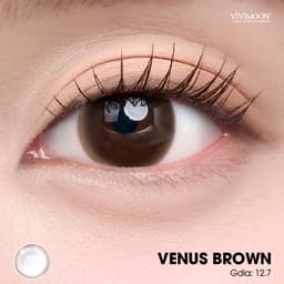 Thumbnail Lens khóa ẩm cận 1 ngày Venus Brown VIVIMOON màu nâu tự nhiên (Giá 01 chiếc) 2