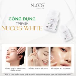 Thumbnail TPBVSK Viên Uống Trắng Da Nucos White Hỗ Trợ Mờ Thâm Nám Sáng Da Chống Nắng [2Hộp x60 viên] 4