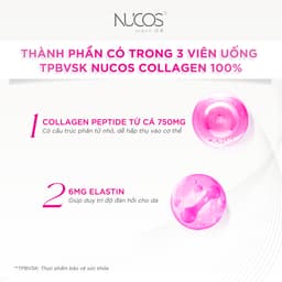 Thumbnail TPBVSK Viên Uống Nucos Collagen 100% Hỗ Trợ Tăng Đàn Hồi Săn Chắc Da Chống Lão Hóa Hộp 90 viên 2
