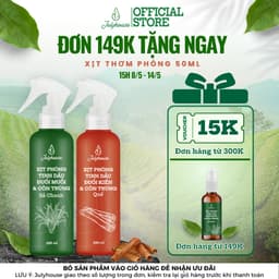 Thumbnail Bình Xịt Phòng Tinh Dầu Sả Chanh, Bạc Hà, Quế, Bạch Đàn Chanh 280ml Julyhouse Khử Mùi 1