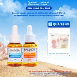 Thumbnail Combo sáng da và dưỡng ẩm serum Vitamin C 3% + [Date 08.2025] Serum Hyaluronic Balance Active Formula 30ml/ chai 1