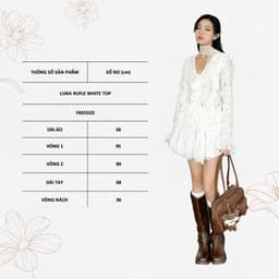 Thumbnail TUBYCATU | Luna Ruffle White Top 2
