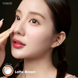 Thumbnail Lens cận 1 ngày màu nâu tự nhiên VIVIMOON khóa ẩm Latte Brown giá 1 chiếc 3