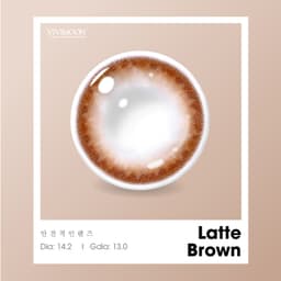 Thumbnail Lens cận 1 ngày màu nâu tự nhiên VIVIMOON khóa ẩm Latte Brown giá 1 chiếc 4