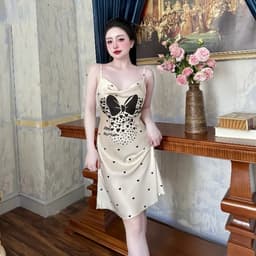Thumbnail Đầm ngủ cao cấp Hisexy Lụa Satin Dáng Xuông Liền Thân MD97 1