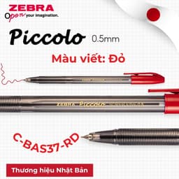 Thumbnail Bút Bi Zebra Piccolo Ngòi 0.5mm - Mực Xanh/Đen/Đỏ - Thương Hiệu Nhật Bản [Chính Hãng] - 1 cây 4