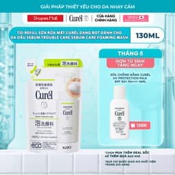 Thumbnail Sữa rửa mặt Curél dạng bọt dành cho da dầu Sebum Trouble Care Sebum Care Foaming Wash 130ml 1