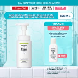 Thumbnail Sữa Rửa Mặt Dạng Bọt Dành Cho Da Dầu Curel Sebum Trouble Care Sebum Care Foaming Wash 150ml 1